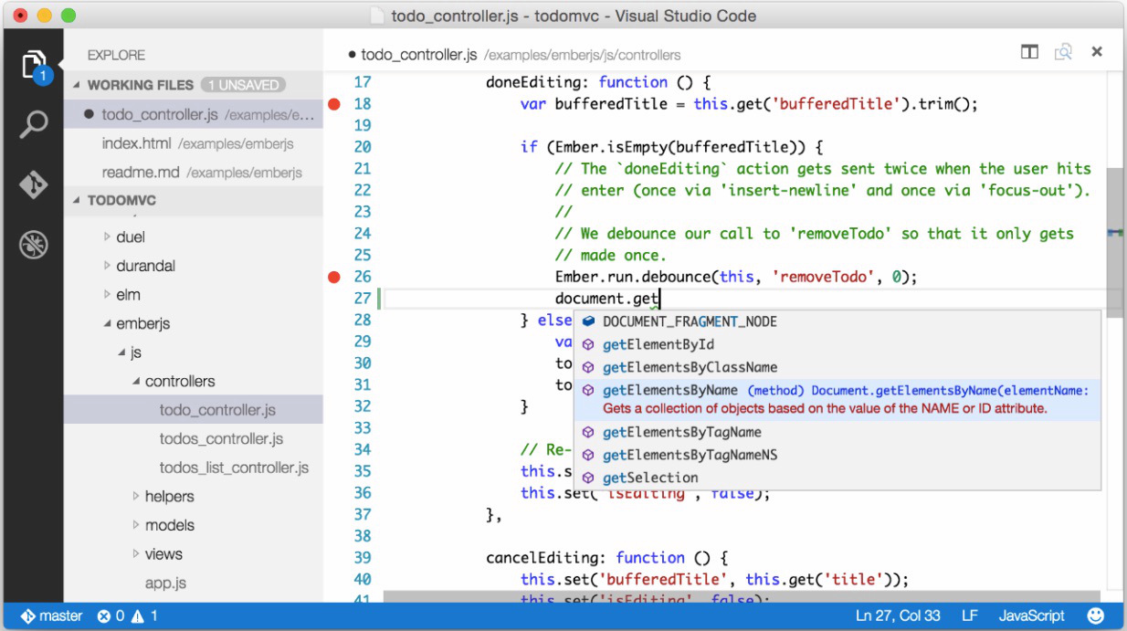 Visual Studio Code跨平台编辑器的特性