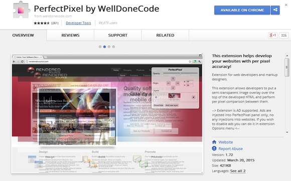 PerfectPixel - chrome extensions