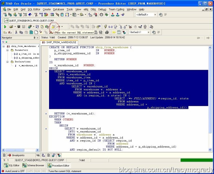 Toad <wbr>for <wbr>Oracle工具的使用