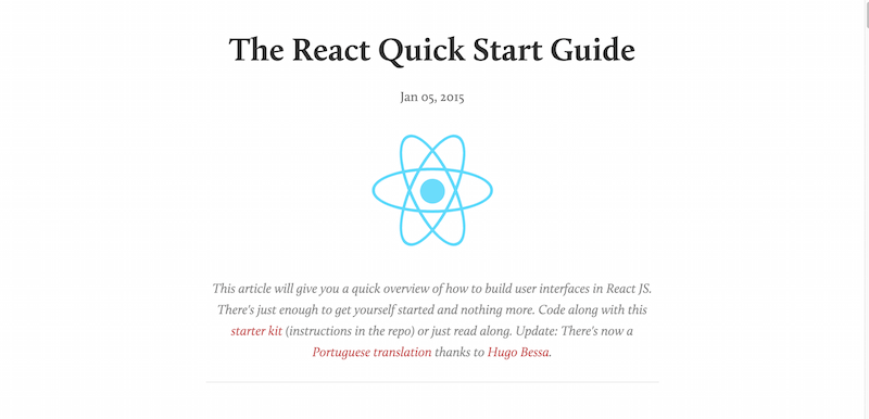The React Quick Start Guide