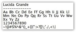 Lucida Grande 字体范例