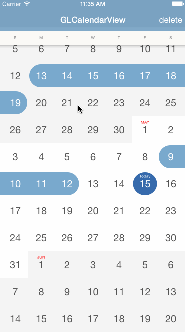 glcalendarview