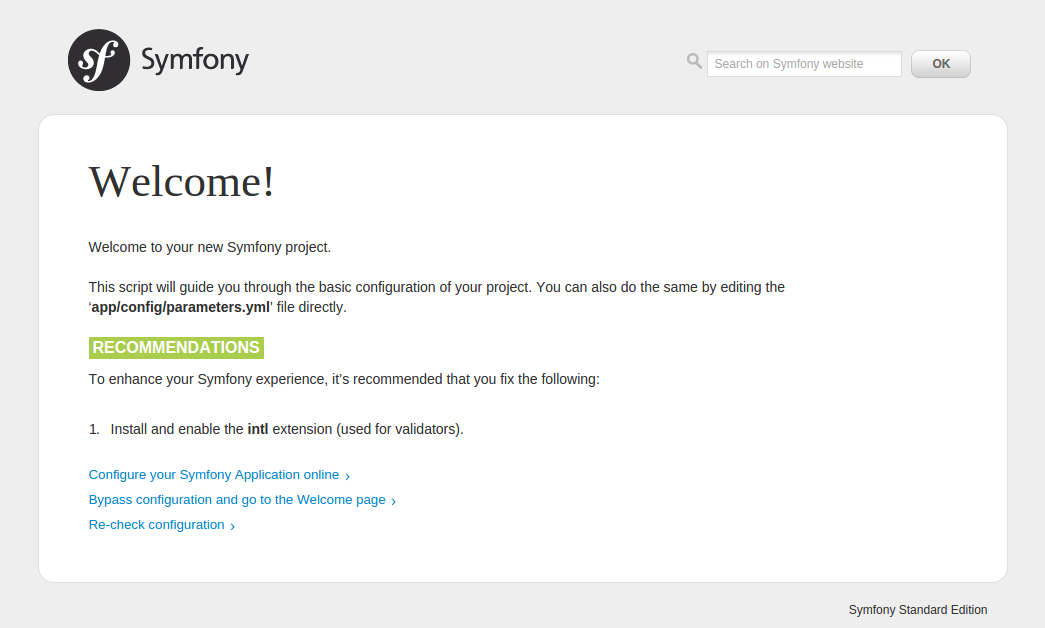 symfony check web