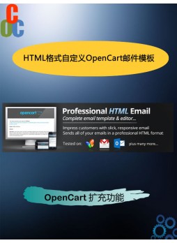 HTML格式自定义OpenCart邮件模板功能插件