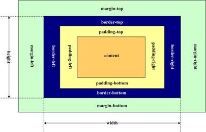图 2 IE 盒模型