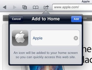 JavaScript为iphone添加到主屏幕