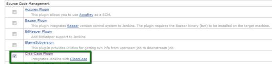 图 6. 选择 ClearCase 插件