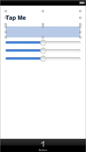 Scene with sliders