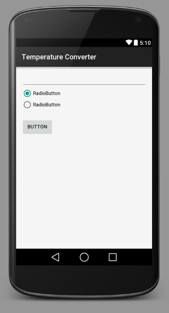 Current layout of activity_main.xml