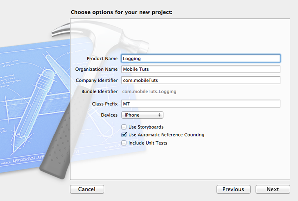 CocoaLumberjack: Logging on Steroids: Configuring the New Project - Figure 2