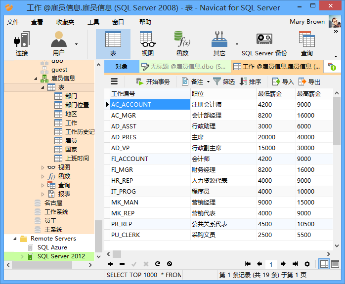 Navicat 连接颜色或虚拟组