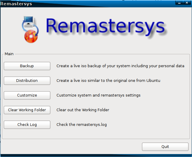 Remastersys - 操作系统工具 - 开源中国