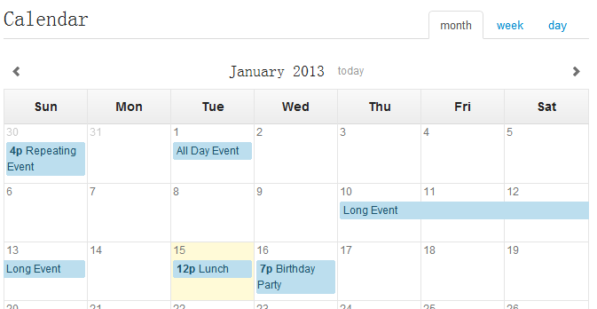 fullcalendar插件如何添加删除日志内容的事件?
