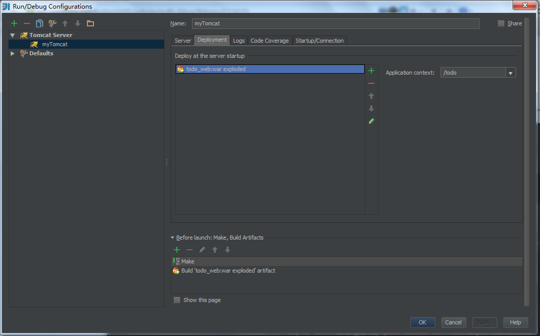 IntelliJ IDEA 12 与 Tomcat7 配置 