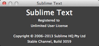 sublime版本