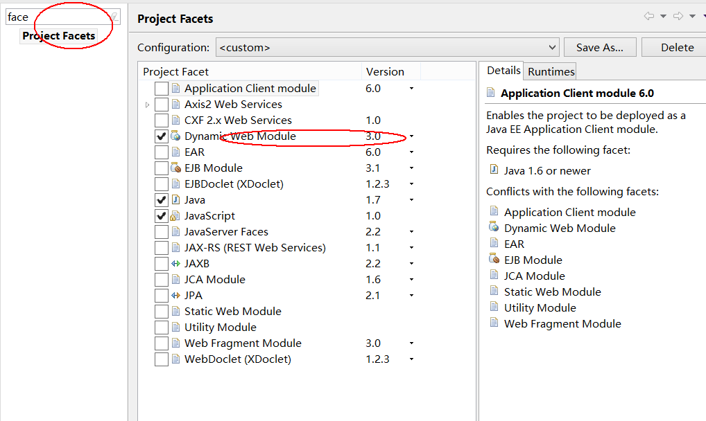 Cannot change version of project facet Dynamic web 