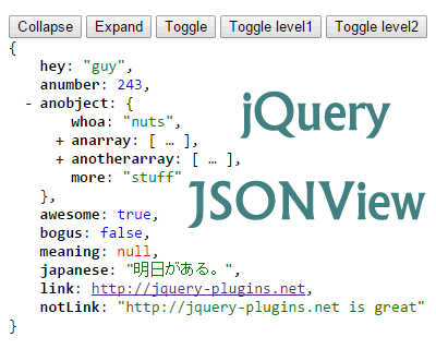 jQuery JSONView的类似软件 - JSON 查看插件