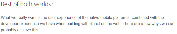 React Native与ExMobi技术路线探索 