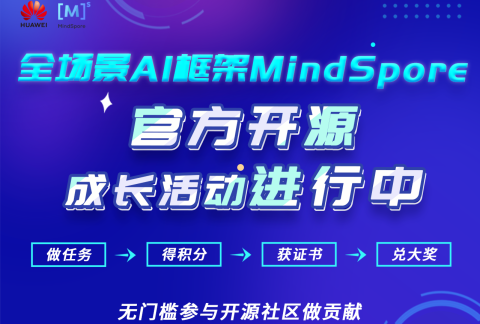 全场景AI框架MindSpore官方开源社区成长活动