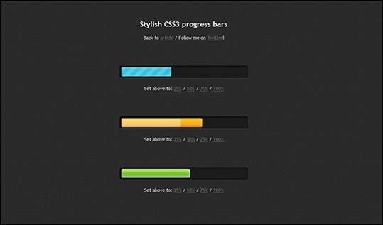 stylish css3 progress bars