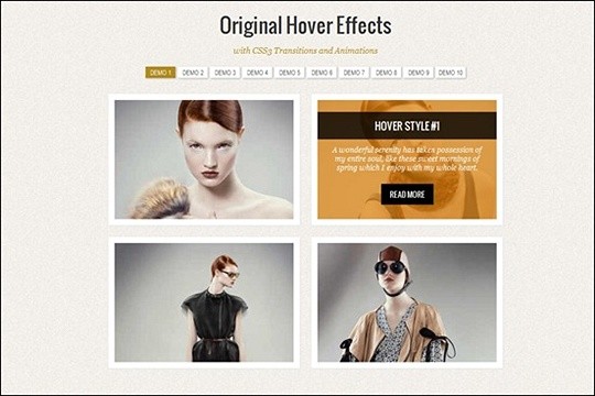 original hover effects with css3