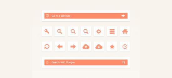 Web Browser UI Elements (PSD) by Bluroon