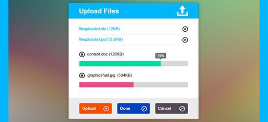 Metro Upload File Interface (PSD) by GraphicsFuel