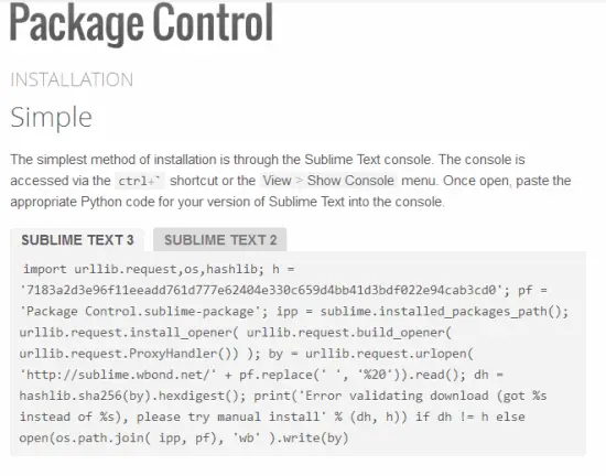 18. Package Control