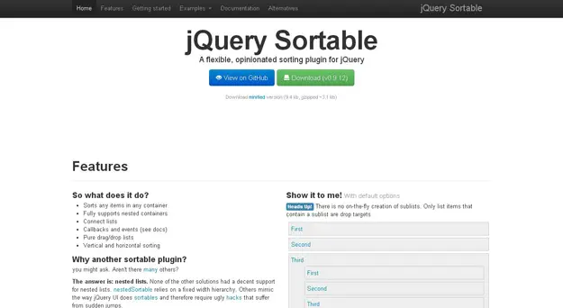 jQuery Sortable