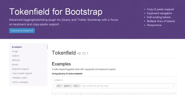 Tokenfield for Bootstrap