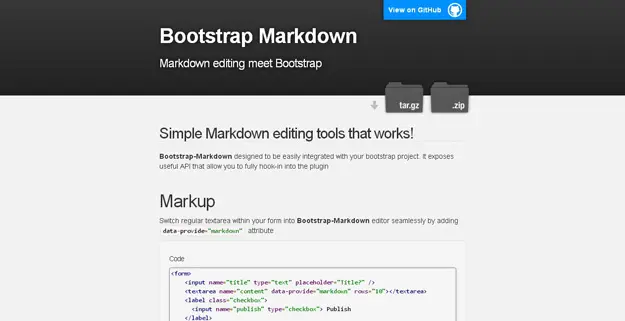 Bootstrap-Markdown