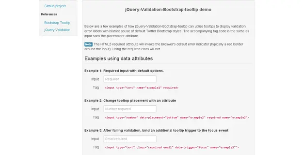 jQuery Validation Bootstrap tooltip