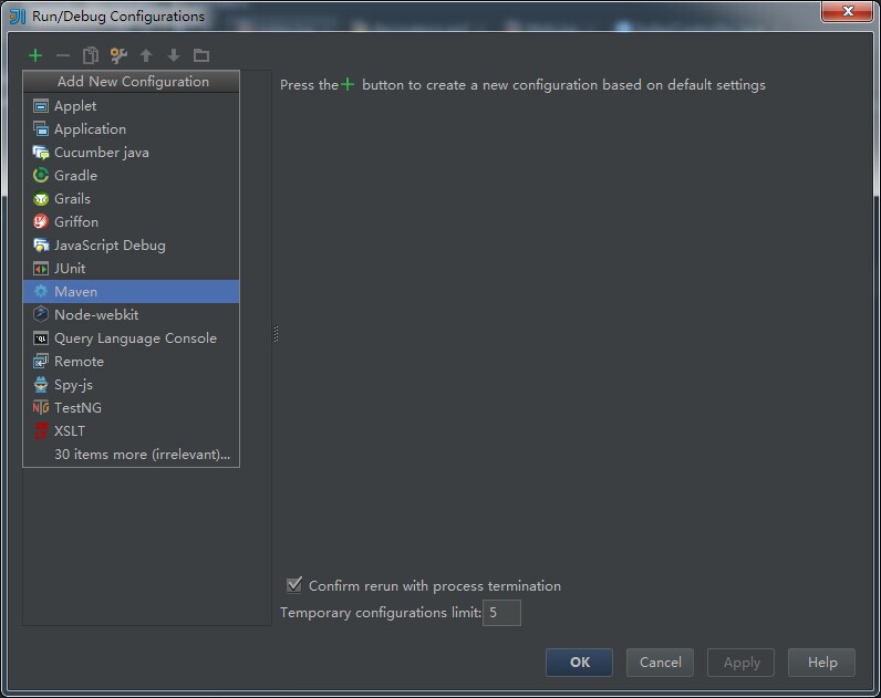 Java maven gradle. Run debug configurations INTELLIJ idea.