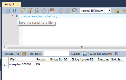 MySQL Master Status