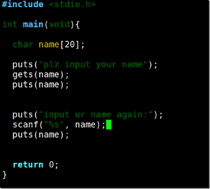 c语言puts和gets的用法