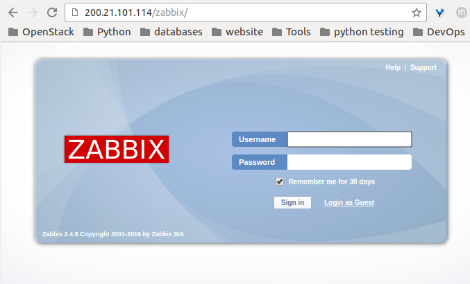 ZabbixLogin