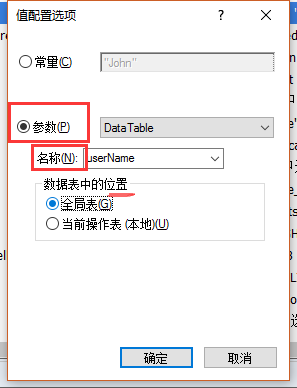 配置值