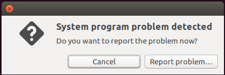 System program problem detected