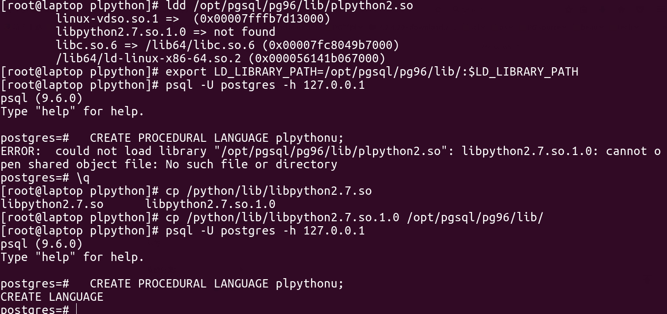 plpythonu安装