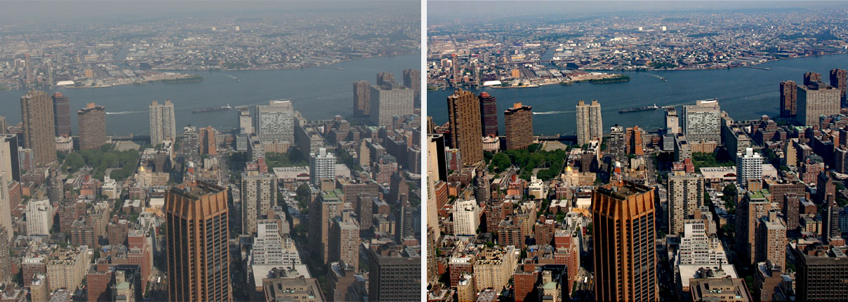 优化的对比度增强算法用于有雾图像的清晰化处