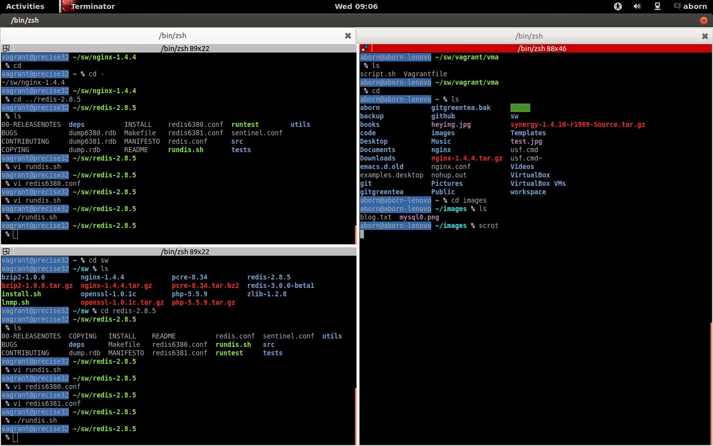 Linux下多窗口分屏式终端--Terminator