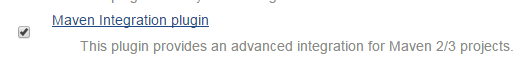 Maven Integration plugin