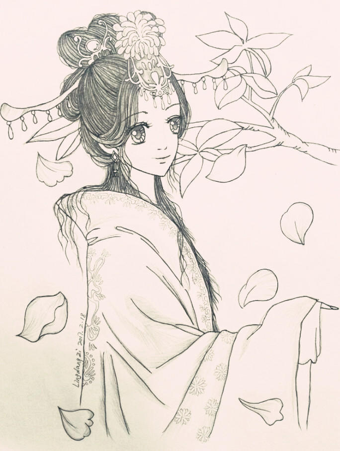 手绘| 零基础学画古风美女