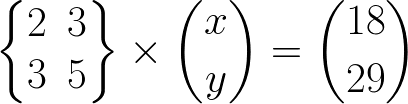 矩阵乘法表示线性方程组