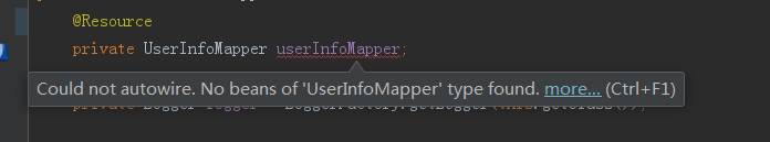 IntelliJ Idea取消Could not autowire. No beans of 'xxxx' type found的错误提示 