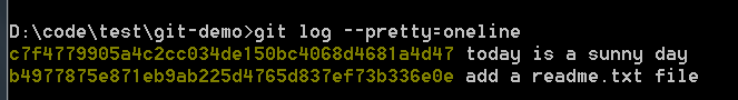 git log pretty=oneline
