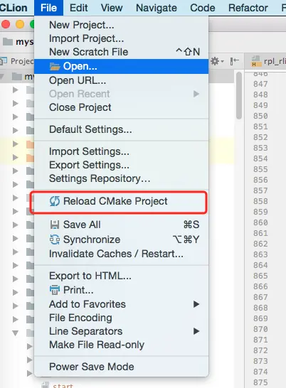 Reload CMake Project