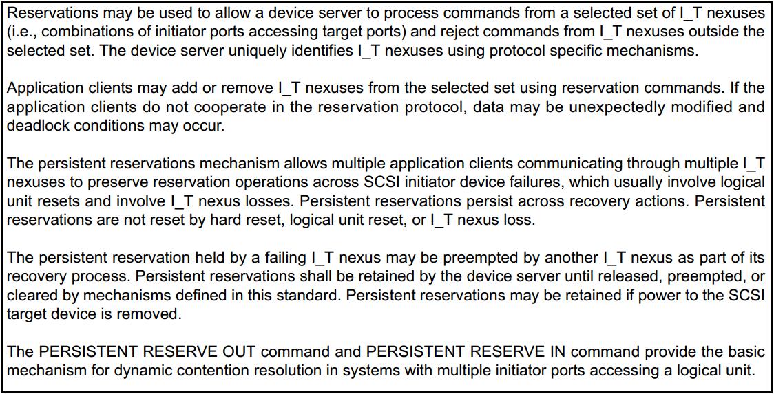 SPC-5 Persistent Reservations Overview