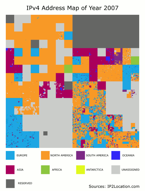 IPv4 address map