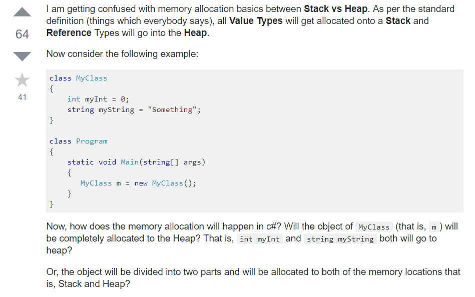 Stack vs Heap